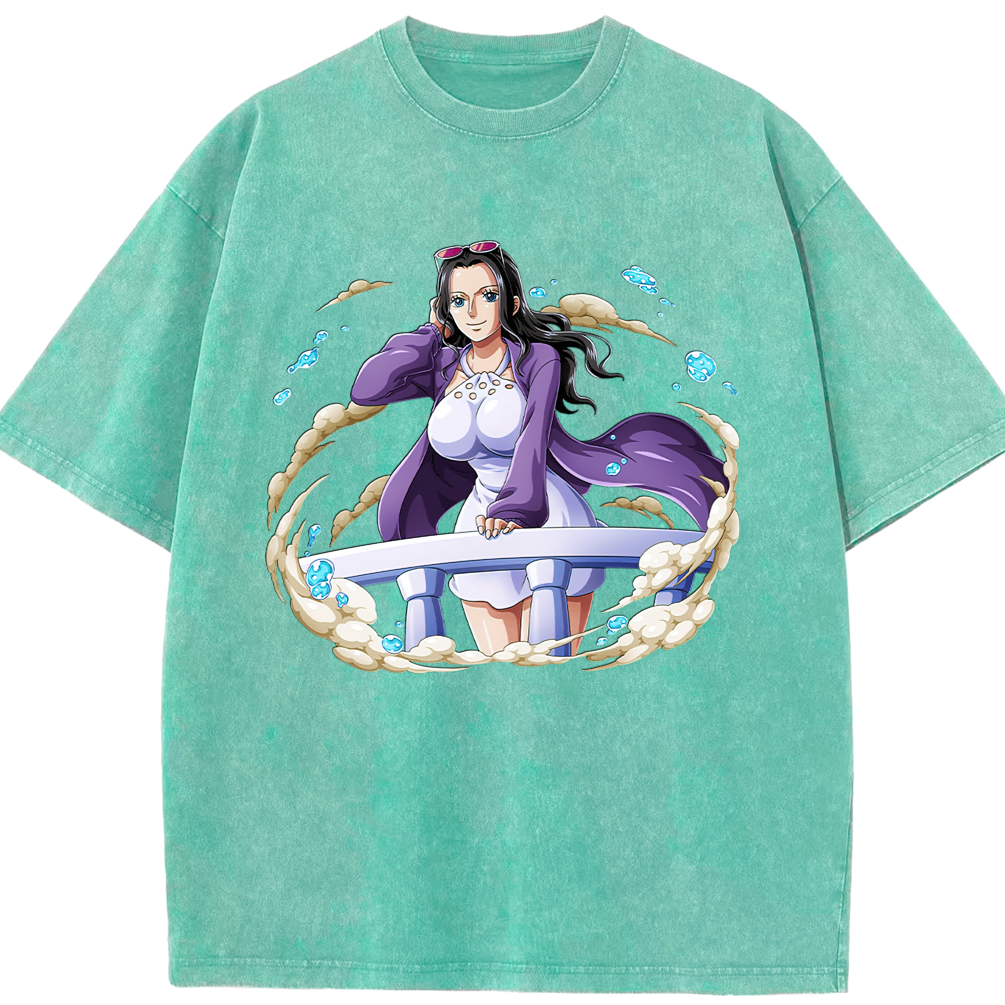 ワンピース ニコ・ロビン ONE PIECE Nico Robin 綿100% ヴィンテージ風 半袖Tシャツ（フロントプリント）